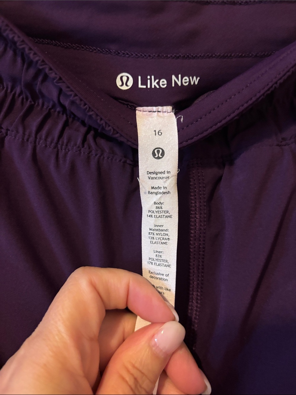 lululemon hotty hot Deep Purple Athletic Running Shorts - Picture 2 of 4
